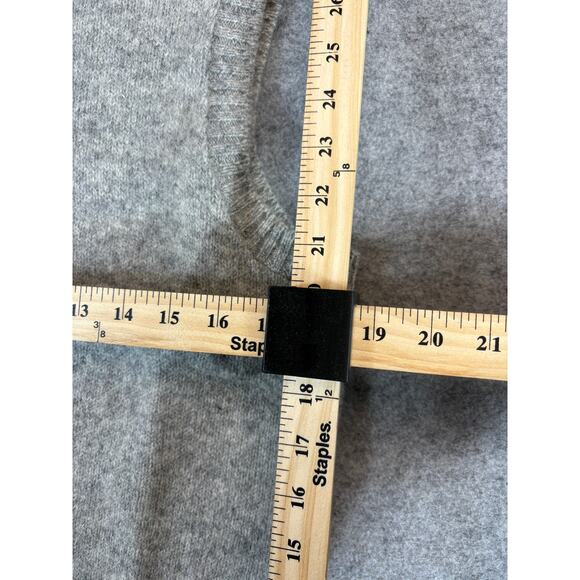 Vintage 80s Lord Jeff Crewneck Sweater Mens Medium Gray Knit Shetland Wool USA - Picture 4 of 6